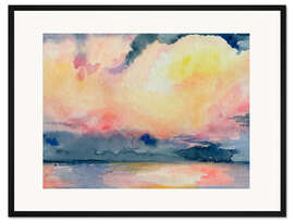 Gerahmter Kunstdruck Prisma Meereslandschaft III