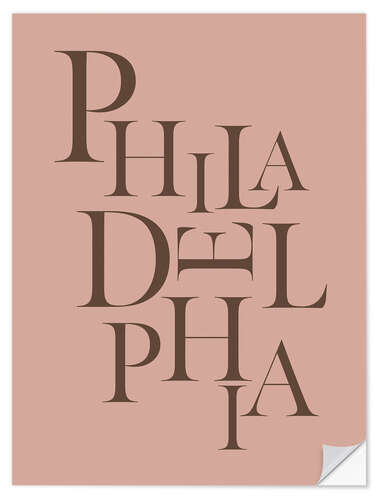 Selvklebende plakat Philadelphia