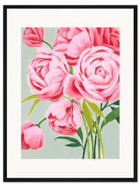 Gerahmter Kunstdruck Die diesjährigen Pfingstrosen