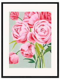 Framed art print This Year's Peonies