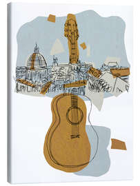 Canvas-taulu Rehearsal at the Guitar