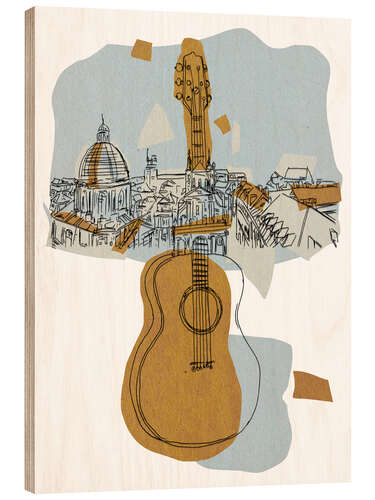 Hout print Rehearsal at the Guitar