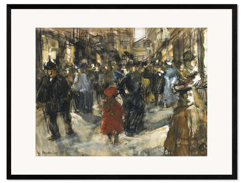 Ingelijste kunstdruk Figures at the passage, The Hague