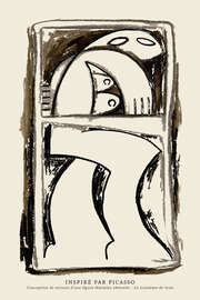 Magnettafel Abstract Female Nude, No. 3