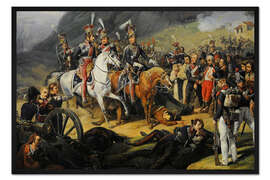 Gerahmter Kunstdruck Polnischer General - Wincenty Krasinski in der Somosierra-Schlucht