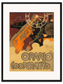 Kehystetty taidepainatus Orario Cooperativo (Time Cooperative), 1899