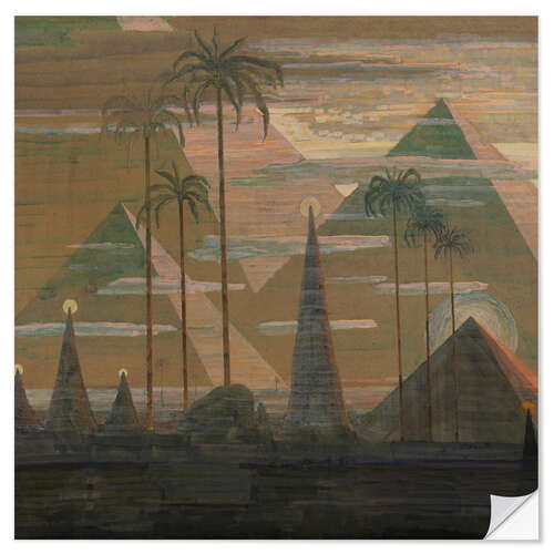 Selvklebende plakat Andante – Sonata of the Pyramids