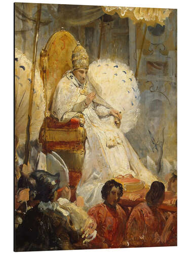 Obraz na aluminium Ceremonial Carrying of Pope Pius VIII into the St Peter Cathedral, 1829