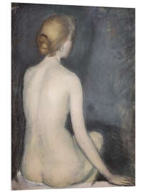 Foam board print Nude Woman, rear View, facing Right