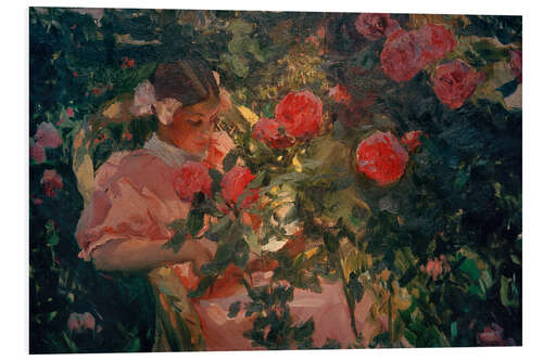 Foam board print Elena among roses, 1907