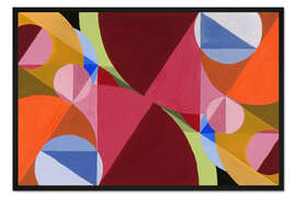 Gerahmter Kunstdruck Gebrochene Fläche durch Senkrechte