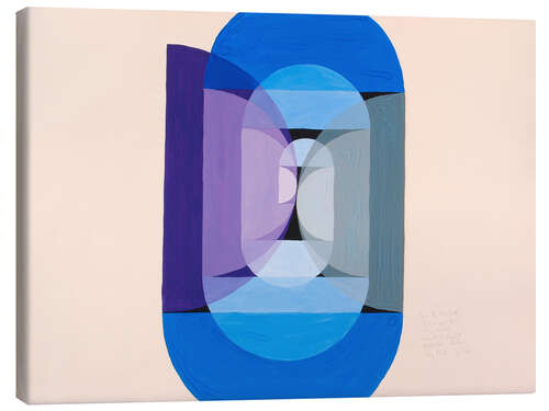 Canvas print Blue Gray Violet Wheel - The Mathematical Basis of the Arts, 1934