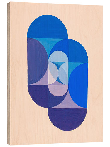 Tableau en bois Key Blue - The Mathematical Basis of the Arts