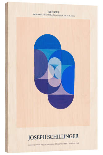 Quadro de madeira Key Blue - The Mathematical Basis of the Arts, 1934