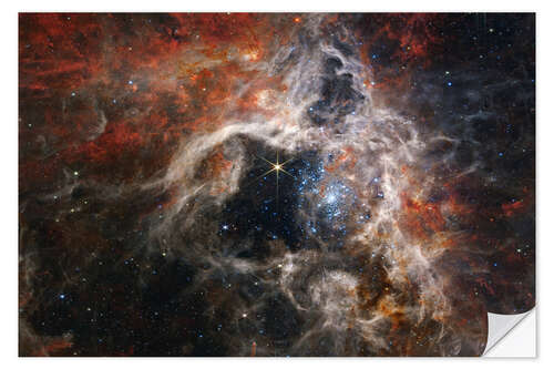 Sticker mural Tarantula Nebula, James Webb Telescope, 2022