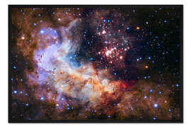 Gerahmter Kunstdruck Westerlund-2-Haufen und Nebel, Hubble-Weltraumteleskop, 2022
