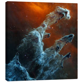 Tableau sur toile  Pillars of Creation, James Webb Space Telescope, 2022 - NASA