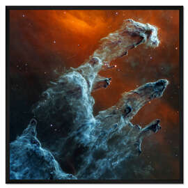 Gerahmter Kunstdruck Säulen der Schöpfung, James Webb Weltraumteleskop, 2022