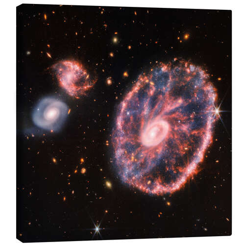 Stampa su tela Cartwheel Galaxy and Companion Galaxies, 2022