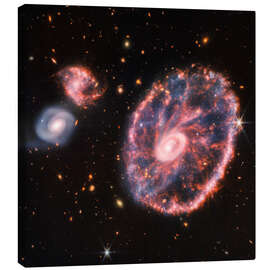 Lærredsbillede Cartwheel Galaxy and Companion Galaxies, 2022 - NASA