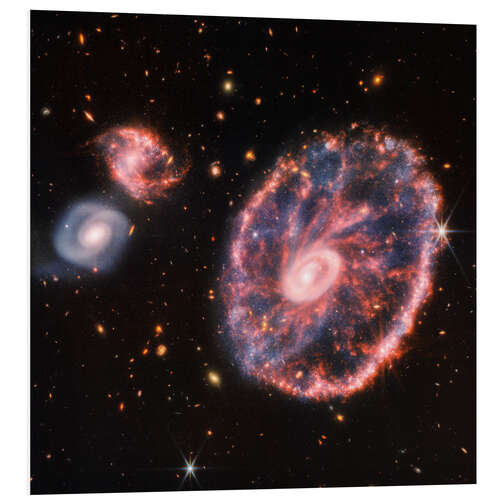 Bilde på skumplate Cartwheel Galaxy and Companion Galaxies, 2022