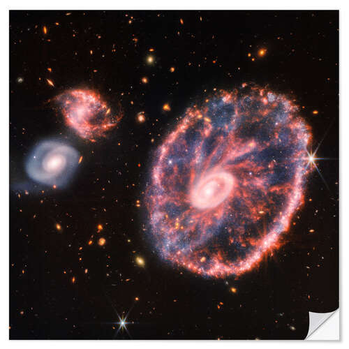 Wall sticker Cartwheel Galaxy and Companion Galaxies, 2022