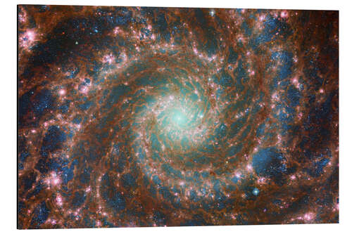 Aluminium print Phantom Galaxy, JWST and HST, 2022