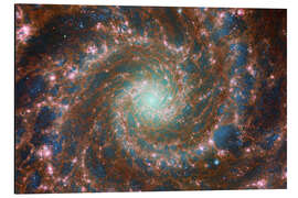 Aluminium print Phantom Galaxy, JWST and HST, 2022
