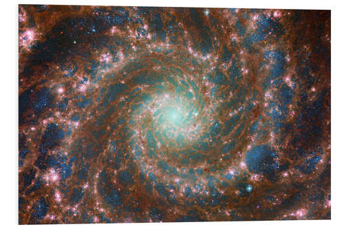 Tableau en PVC Phantom Galaxy, JWST and HST, 2022