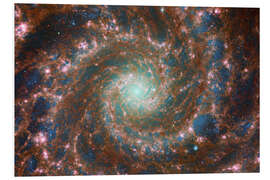 Foam board print Phantom Galaxy, JWST and HST, 2022