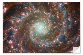Wall sticker Phantom Galaxy, JWST and HST, 2022