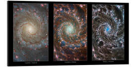 Gallery print M74 Galaxy, HST and JWST, Infrared and Optical Images, 2022
