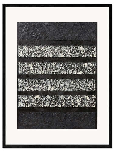 Gerahmter Kunstdruck Streifenrelief