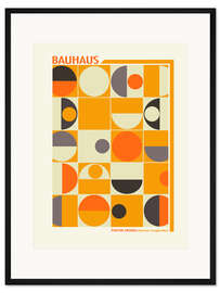 Gerahmter Kunstdruck Bauhaus - Panton Orange