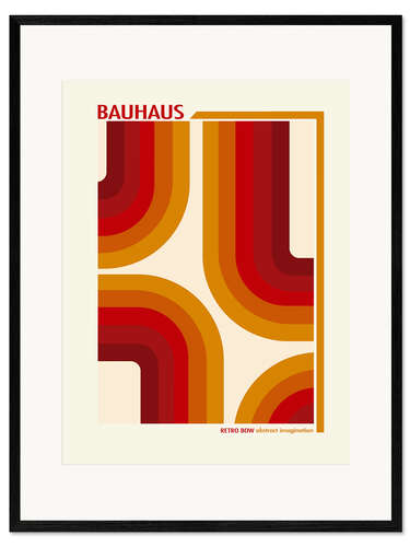 Ingelijste kunstdruk Bauhaus - Retro Bow