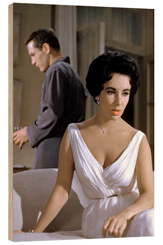 Wood print Elizabeth Taylor, 1958