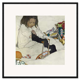 Plakat artystyczny premium w ramie Opening the Christmas Stocking, 1902