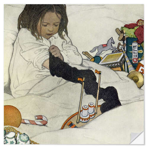 Vinilo para la pared Opening the Christmas Stocking, 1902