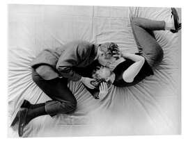 Print på skumplade Paul Newman and Joanne Woodward in "A New Kind of Love", 1963