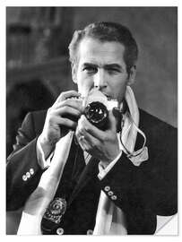 Wall sticker Portrait of Paul Newman With Photo Camera