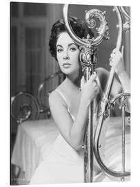 Aluminiumsbilde Elizabeth Taylor in "Cat On A Hot Tin Roof", 1958