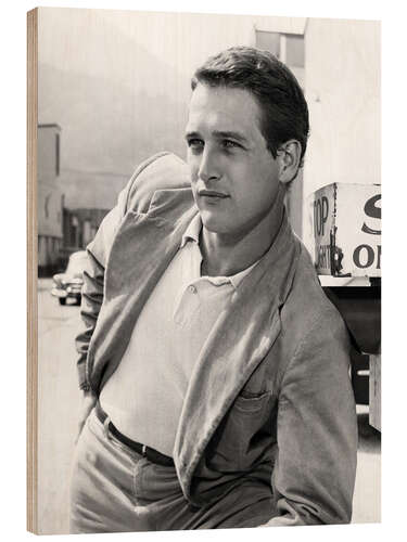 Wood print Actor Paul Newman, ca.1950