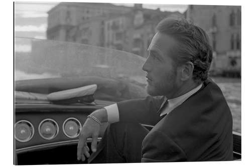 Gallery print Paul Newman, Portrayed During a Trip on a Water Taxi, Venice, 1963