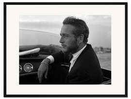 Gerahmter Kunstdruck Der amerikanische Schauspieler Paul Newman, Venedig, 1963