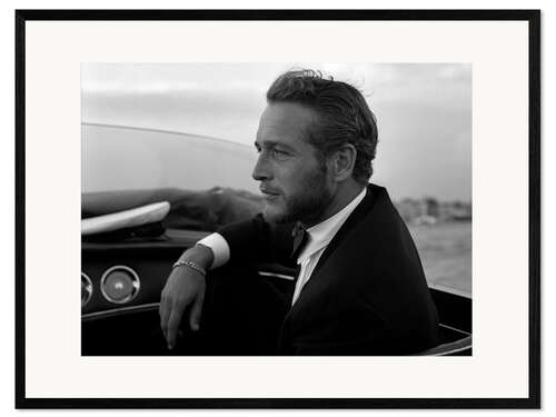 Impressão artística com moldura American Actor Paul Newman, Venice, 1963