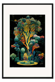 Gerahmter Kunstdruck Neon Tree II