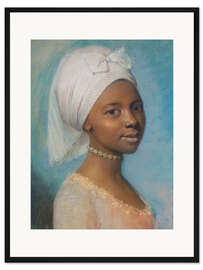 Gerahmter Kunstdruck Porträt einer jungen Frau