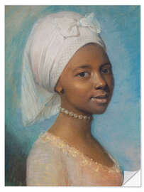 Muursticker Portrait of a Young Woman