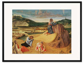 Gerahmter Kunstdruck Die Qualen im Garten, um 1465