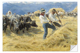 Wall sticker Threshing in The Abruzzi, 1890